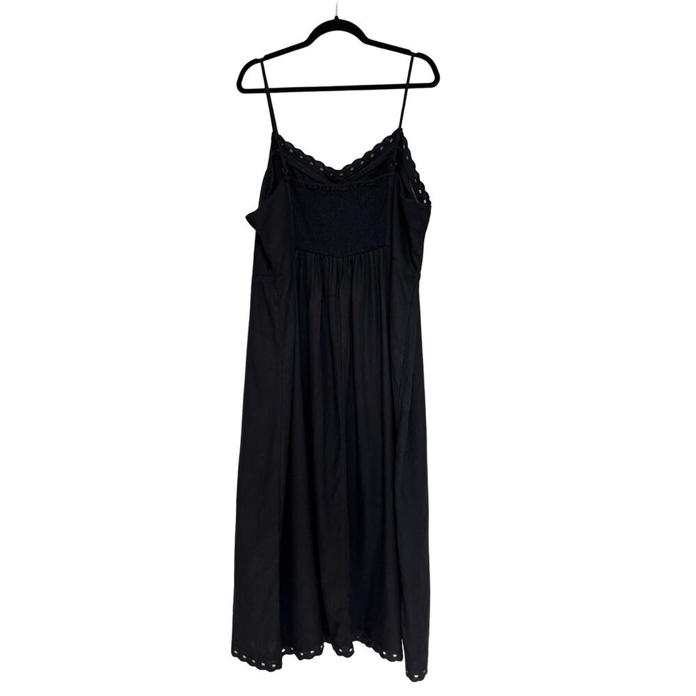 NEW Old Navy Linen Blend Cami Midi Dress in Black - Size 3X - Picture 4 of 8